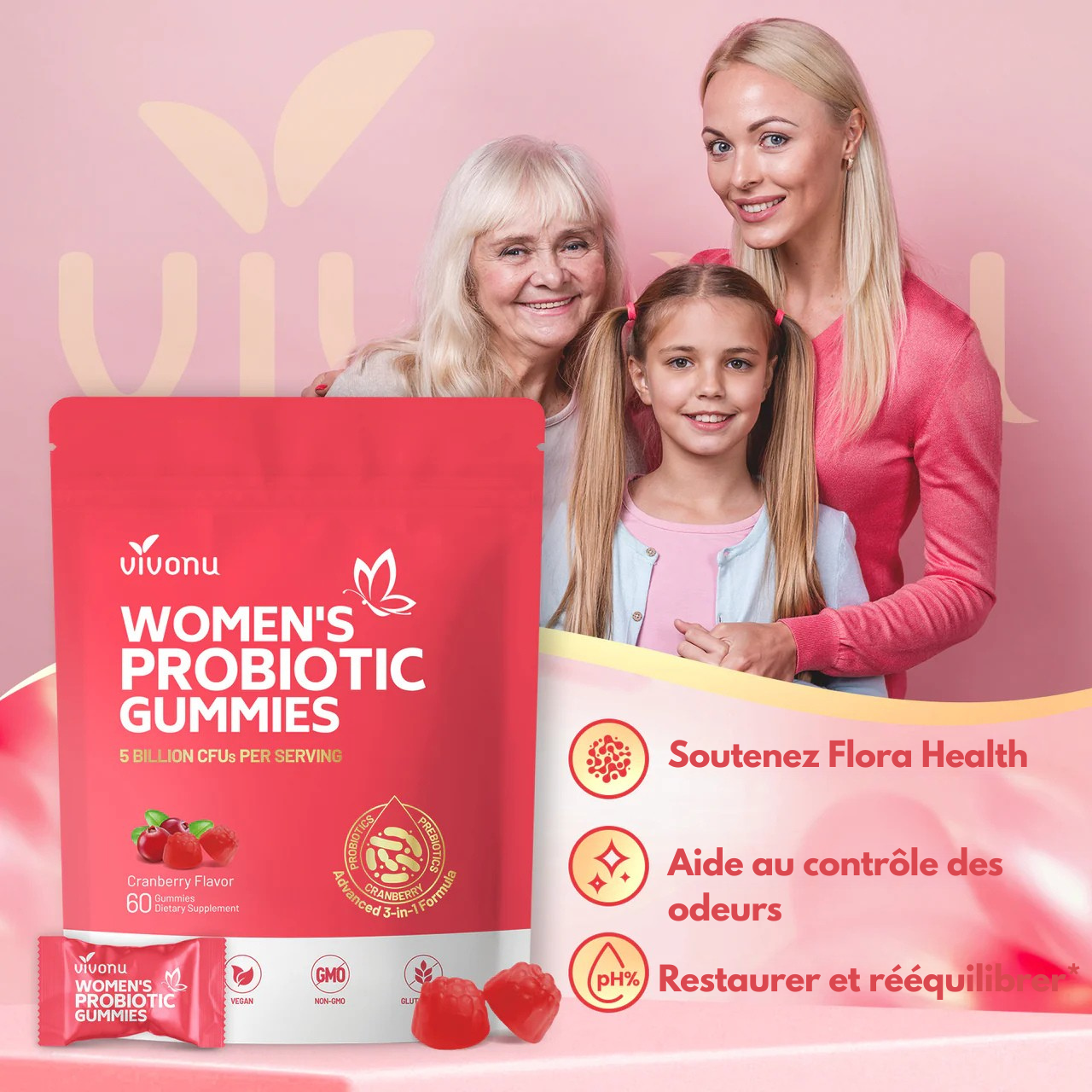 Gummies probiotiques vaginaux