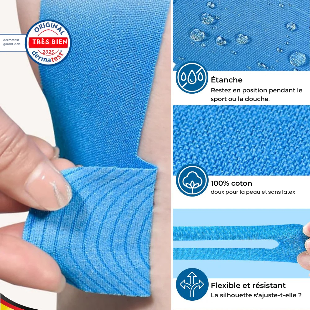 Bandes Kinésiologiques Chauffantes pour Genou – Stabilité & Soulagement